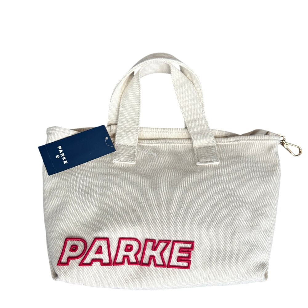 Parke x Target Mini Canvas Tote Bag Logo Natural Tan NEW